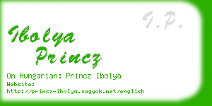 ibolya princz business card